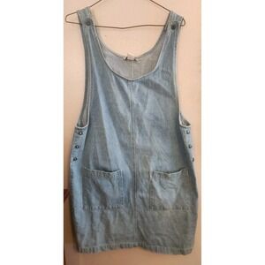 Vintage Stampede Medium USA Made Western‎ Denim LightWash Side Button Mini Dress